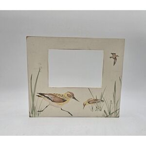 Danielson Designs Sandpiper Bird Wood Photo Frame Paulette Kuercher Cream 3.5x5
